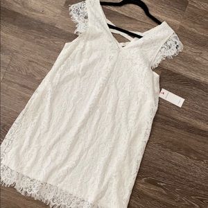 Red Dress White Lace Dress